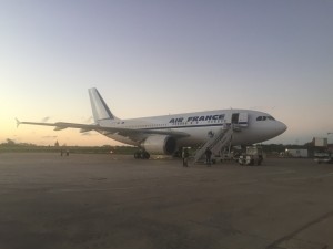 Airbus 310 makeover at sunset for Entebbe film